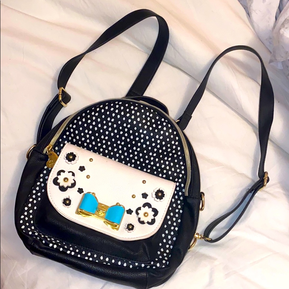 Betsey Johnson mini backpack/crossbody